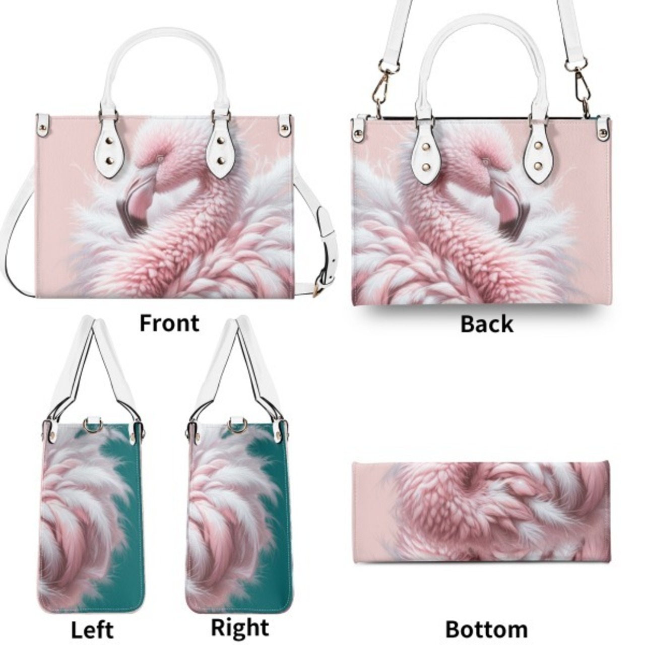 New Version-Luxury Women PU Leather Handbag Real 4483