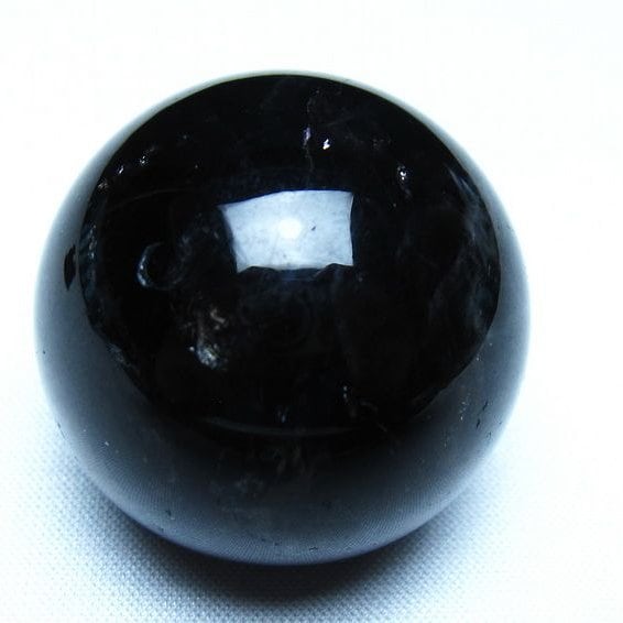 モリオン 丸玉 黒水晶 丸玉 35mm スフィア 置物 原石 141-7465