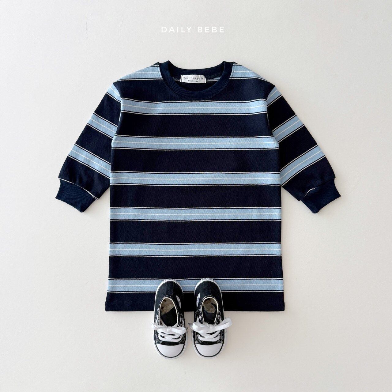 【取寄】Dailybebe You＆I ストライプワンピース｜秋服｜韓国子供服｜26/AT