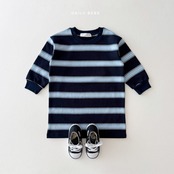 【取寄】Dailybebe You＆I ストライプワンピース｜秋服｜韓国子供服｜26/AT