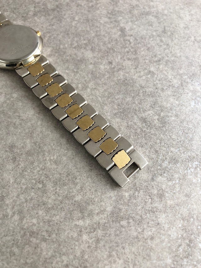 Christian Dior クリスチャン ディオール 腕時計 シルバー×ゴールド オクタゴン ステンレススチール クォーツ vintage ヴィンテージ オールド evzwxv