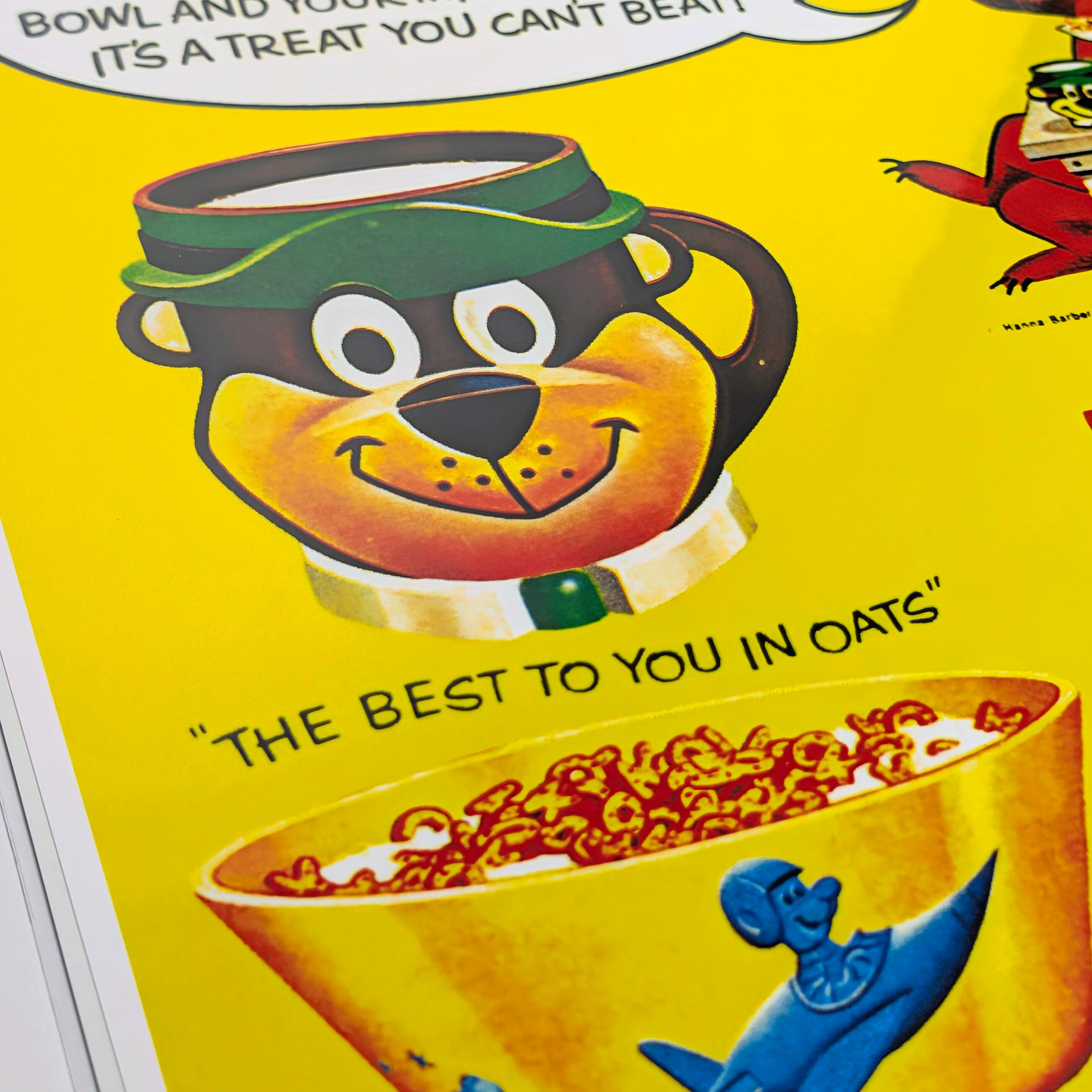 ♫ちょうどいいB4ポスター♫【 Yogi Bear ( ヨギ・ベア ) 】Kellogg's ケロッグ〚アメリカン雑貨 アメトイ〛