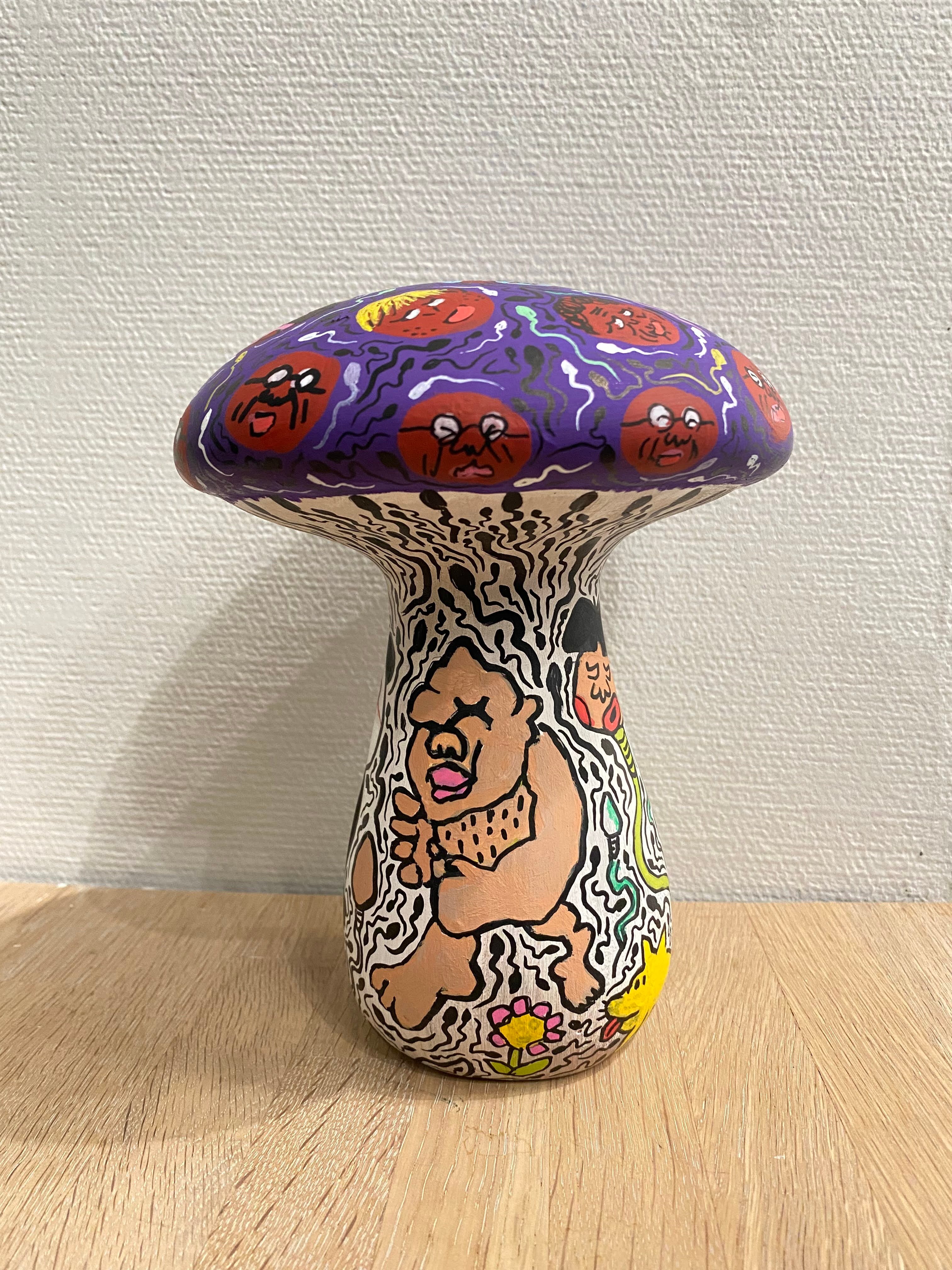 特大サイズ！村田家族精子毒キノコのオブジェ(手描き)血まみれパンダ