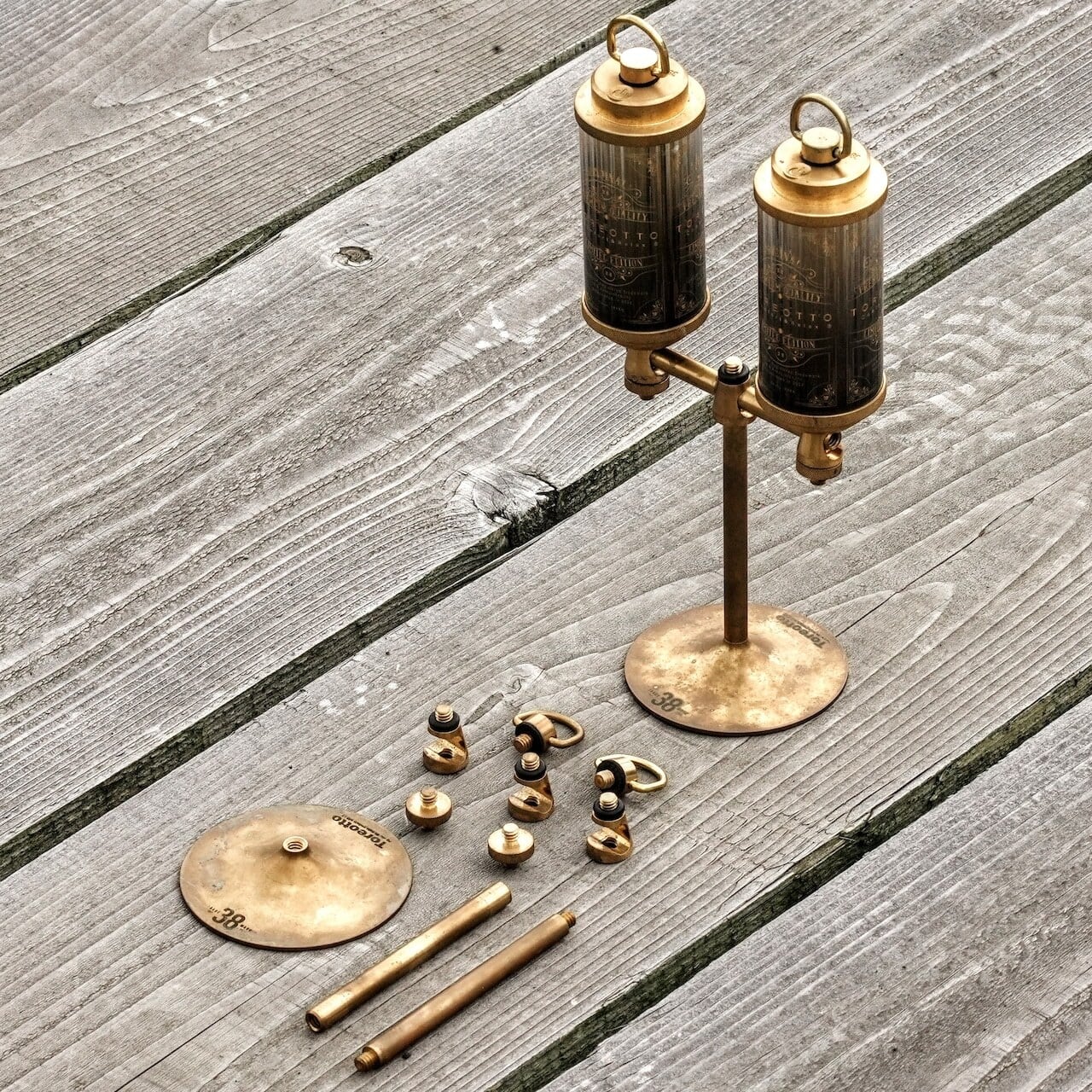 llama ランタンスタンドギミックトップ Type1 brass ＋ レッグ【brass