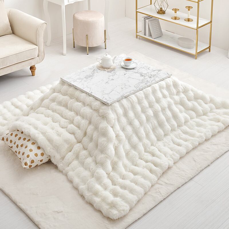 【組立式】大理石柄 カジュアルコタツ＋うす掛け布団2点セット コンパクトサイズ 3色展開 幅75cm