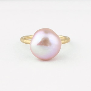 Natural color pearl  ring 〈lavender〉