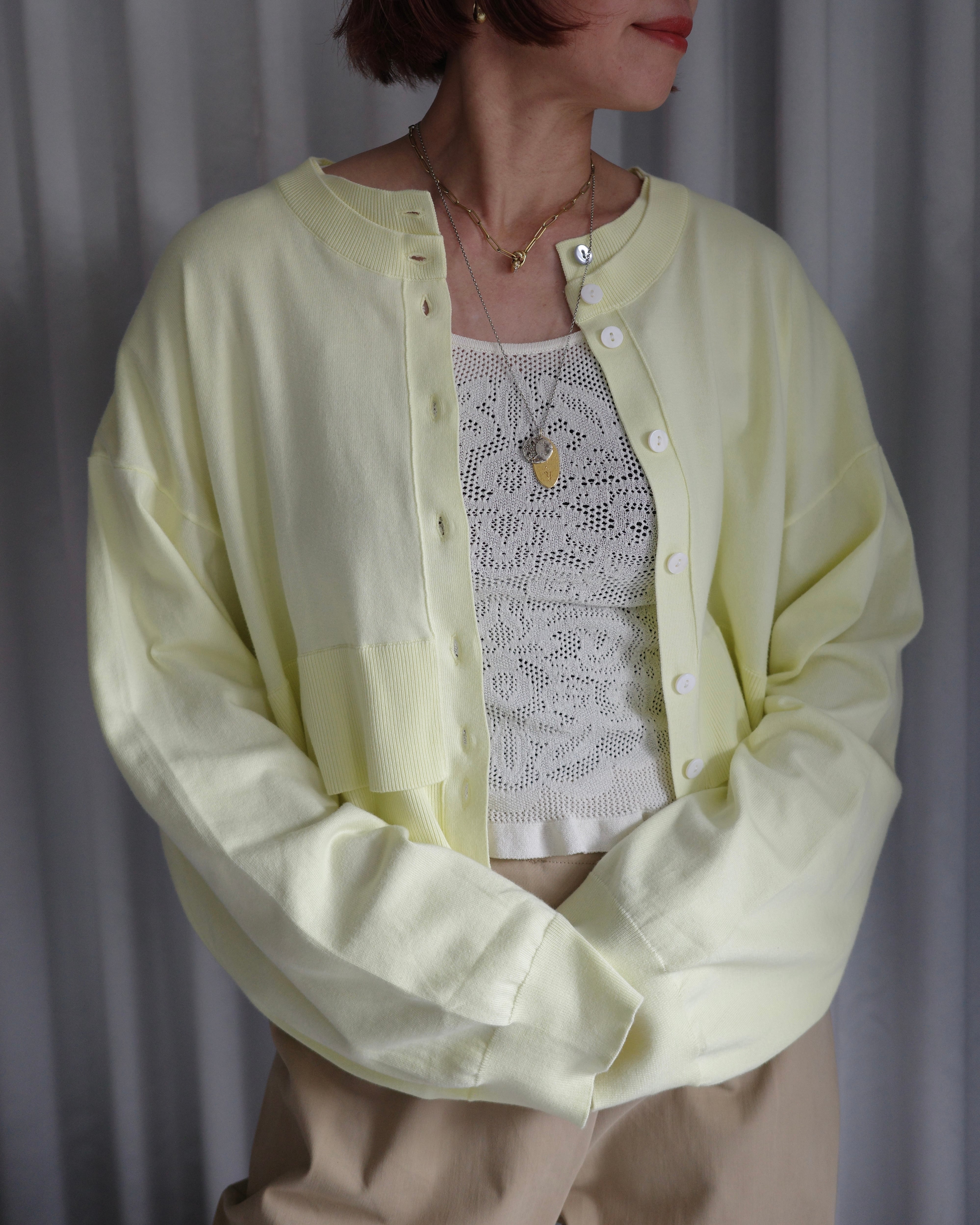 ENFOLD☆LAYERED-CARDIGAN シルクコットンカーディガン ENFOLD☆LAYERED-CARDIGAN シルクコットンカーディガン ENFOLD