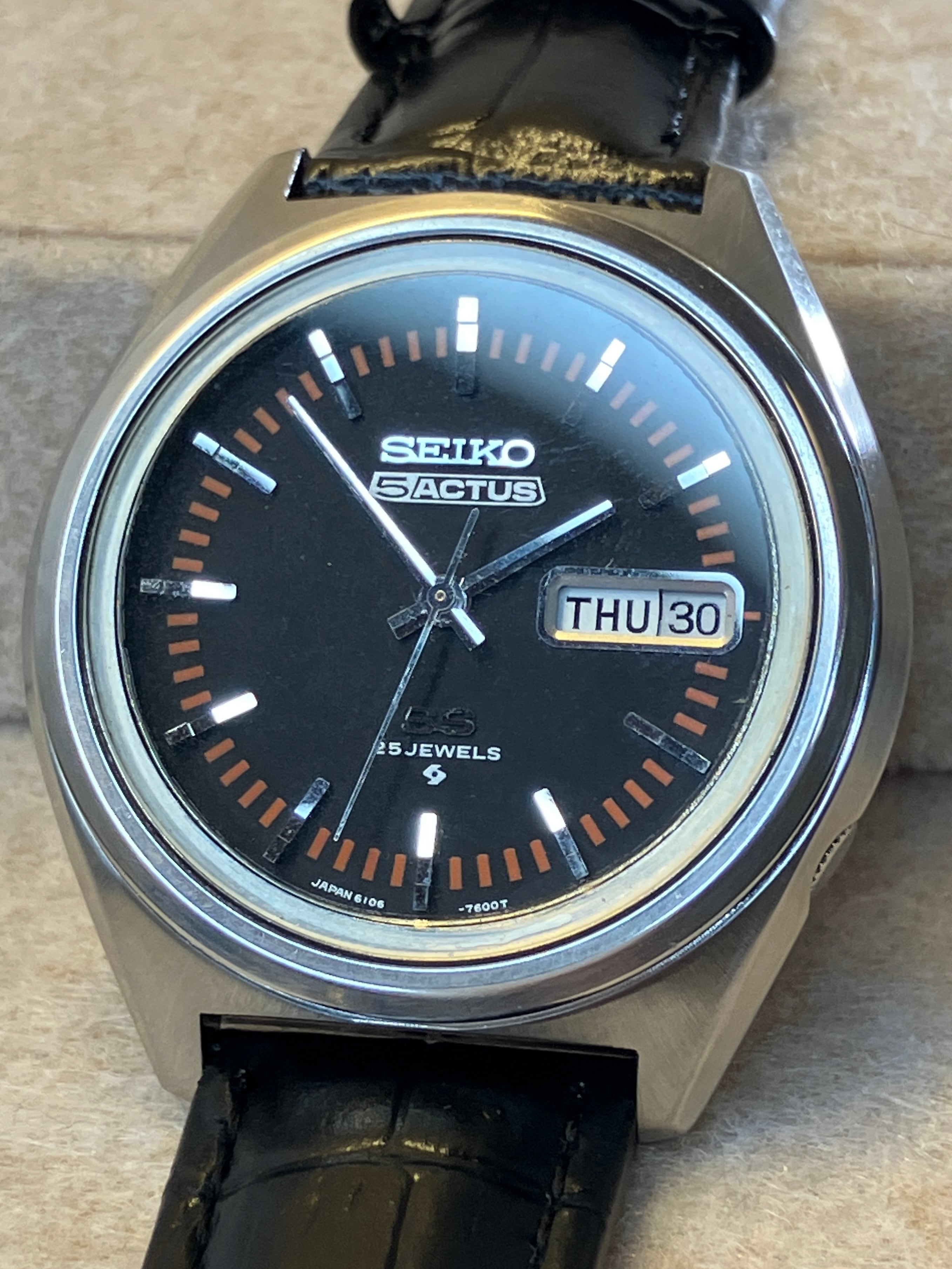 1972年3月製】SEIKO 5 ACTUS 7019-7060／自動巻き 銀文字盤/オリジナル