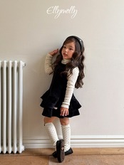 エリーモリー / ELLY MOLLY / ドット起毛ハイネックTシャツ / 韓国子供服 / ジュニア / 26winter〖取寄〗*13~15号*