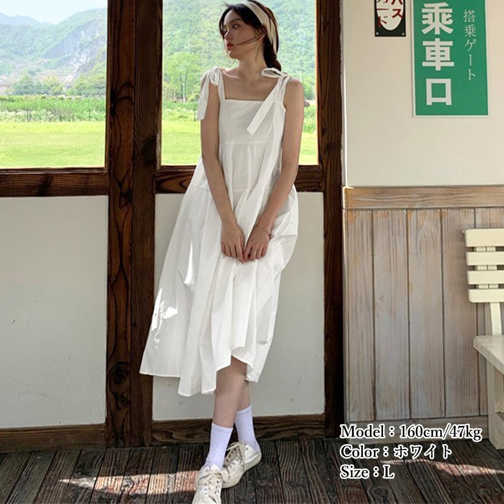 ティアード キャミワンピース レディース 春夏 大人 かわいい きれいめ フェミニン おしゃれ リボン 大人可愛い 大人女子