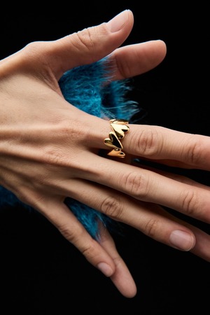【 Avgvst 】Dancing Hearts Ring Gold Vermeil