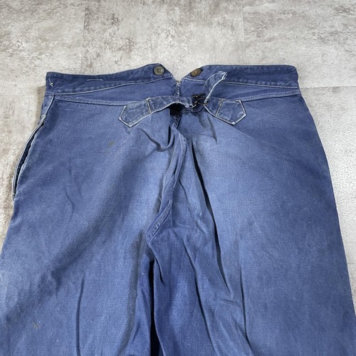30-40s フレンチワーク Metis リネンパンツ 針式シンチ W34 詳細写真2