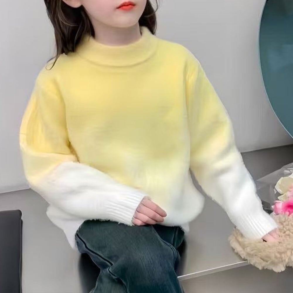 【送料無料】 子供服 男の子 女の子 キッズ ニット セーター グラデーション 長袖 韓国 春秋 おしゃれ 厚手 暖かい カジュアル ゆったり 小学生 柔らかい 大人可愛い 大人女子