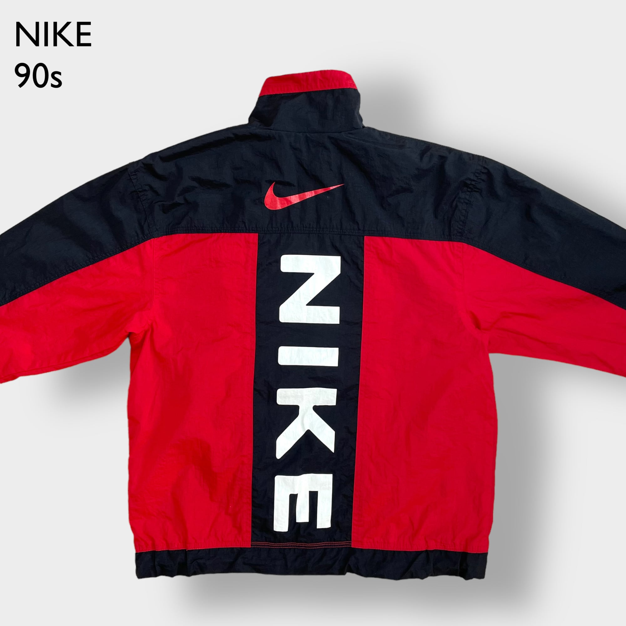 vintage 90s NIKE ナイキ ナイロン ジャケット バイカラー Ｌ