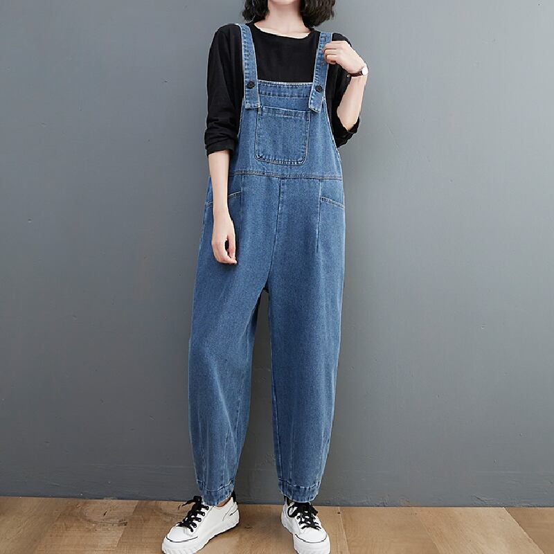 9分丈ソフトデニムオーバーオール K17002