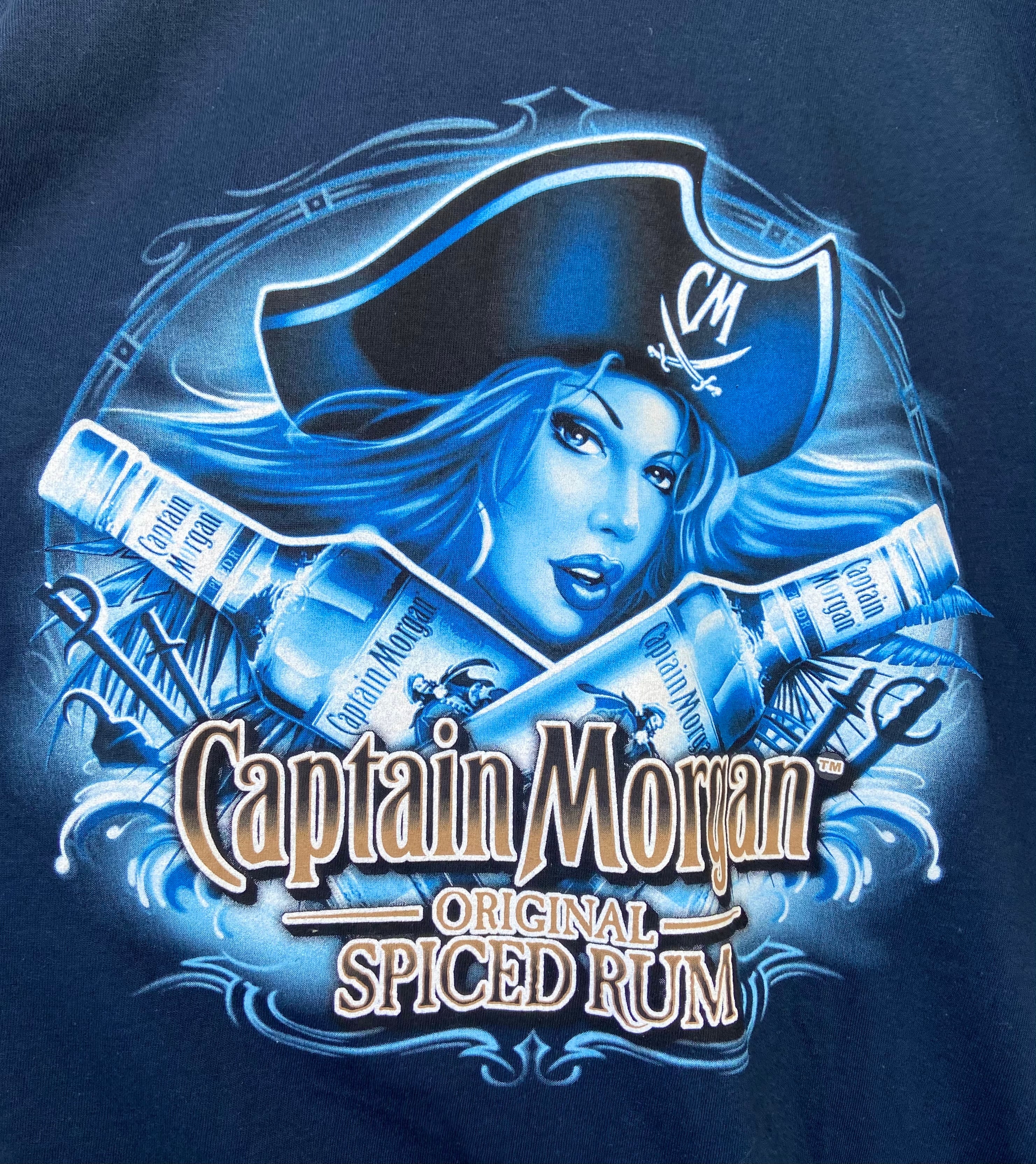 古着Captain Morgan/キャプテンモルガン センターロゴ Tシャツ
