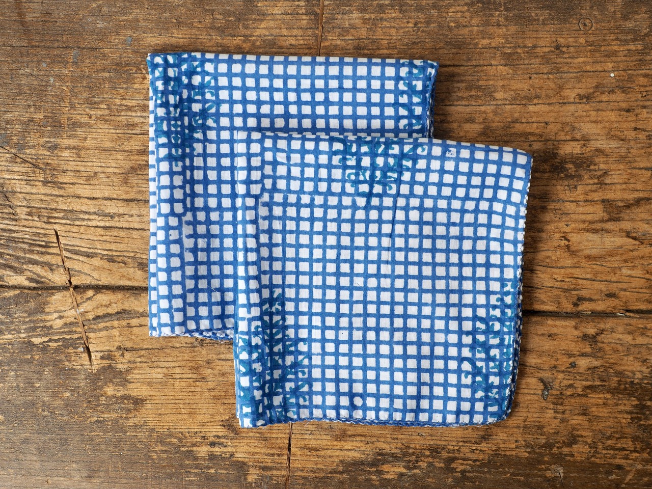 156ri049 Block Print Handkerchief b91