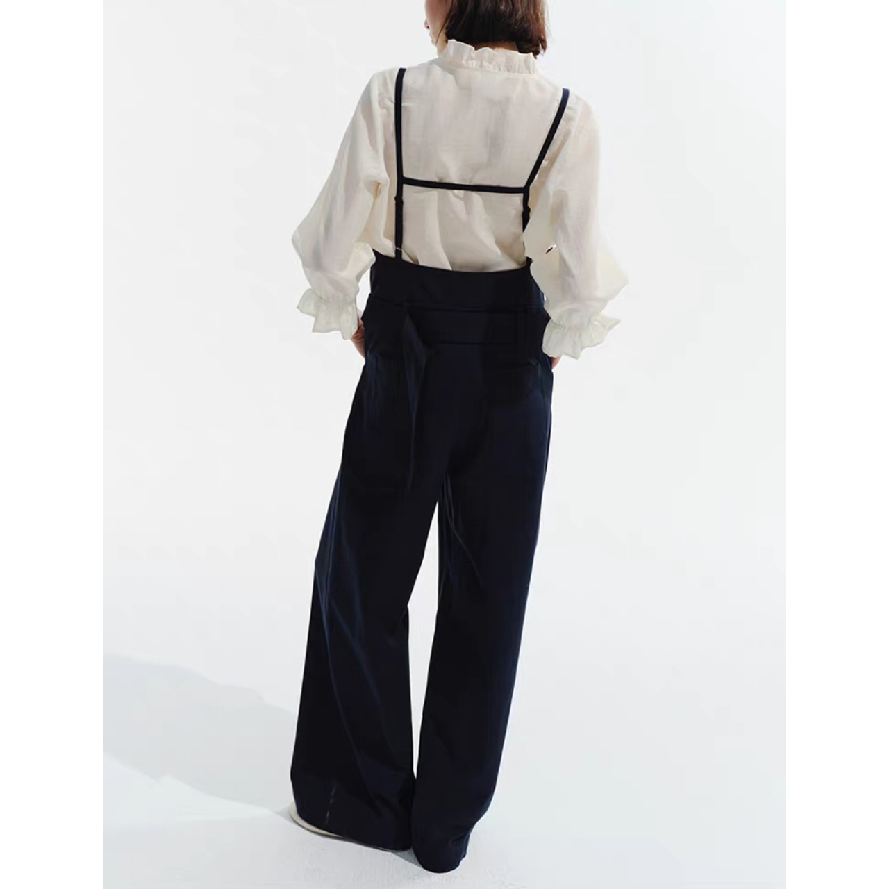 Wide Leg Full Length Salopette T4332