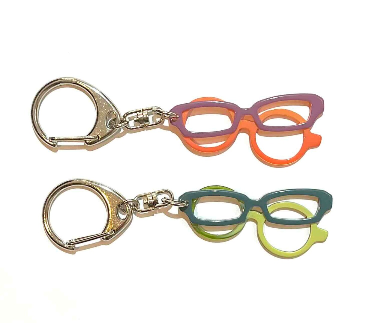 ★メガネキーホルダー（２個風）★　【メガネ産地福井～メガネ素材で作ったアクセサリー】