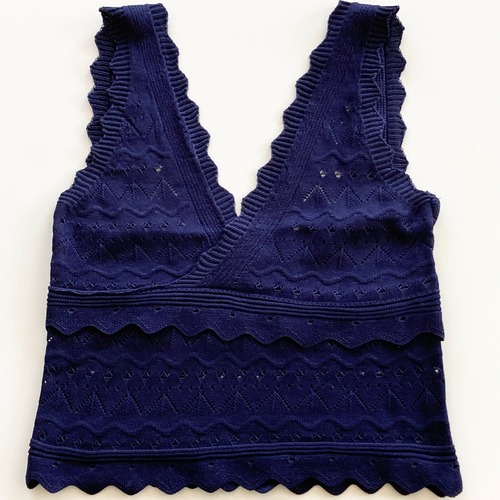 レースキャミソール navy