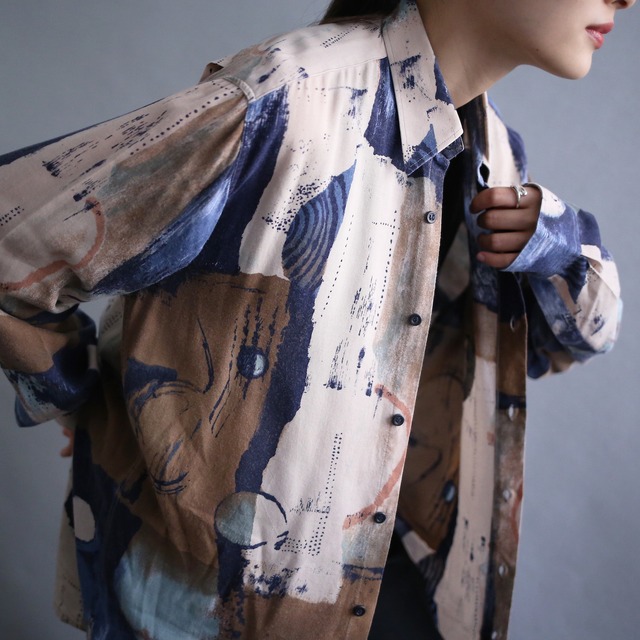 good coloring art pattern loose shirt