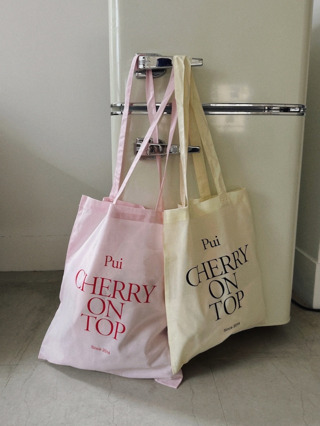 CHERRY TOTE BAG PINK