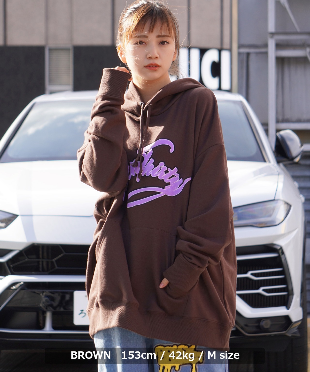 \SALE/◆ロゴアップリケ刺繍 ビッグパーカー◆ng-92522