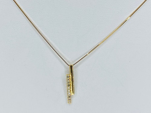 K18 D0.1ct H&C ダイヤモンドネックレス　●