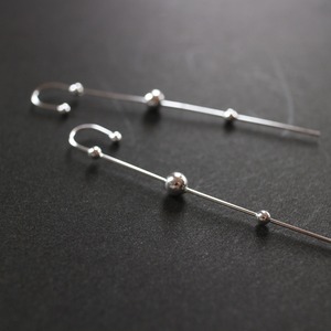 s925　シンプルドットイヤーラップピアス　シルバー925 金属アレルギー対応