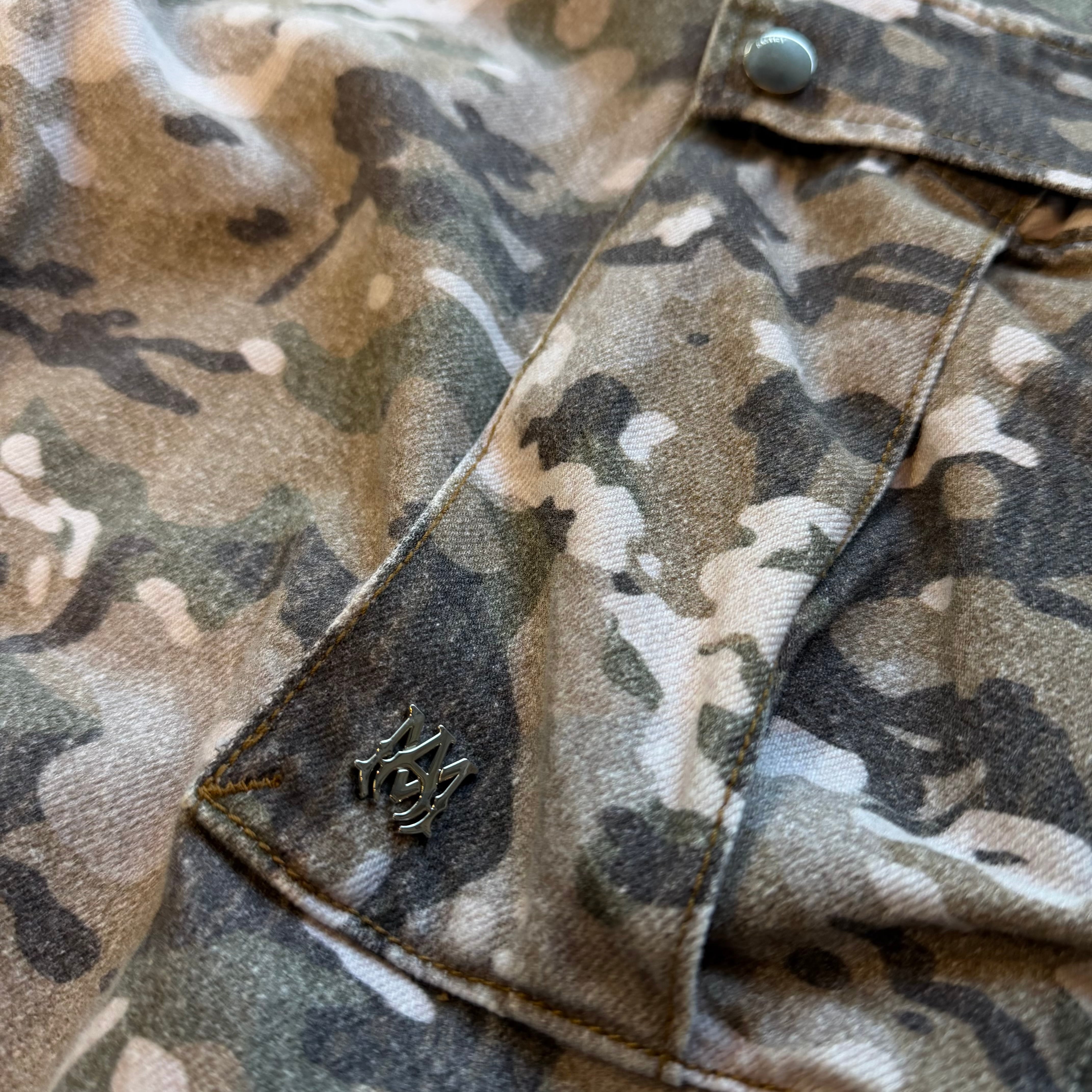 AMIRI M65 Camo Kick Flare Cargo Pants