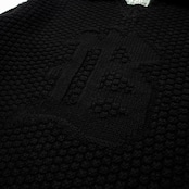 「B」Logo cable big knit(BLACK)