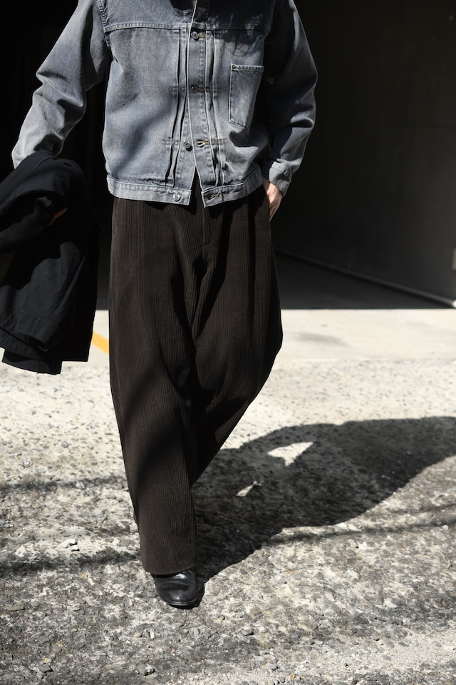 A.PRESSE / Wool Corduroy Wide Trousers (Brown)