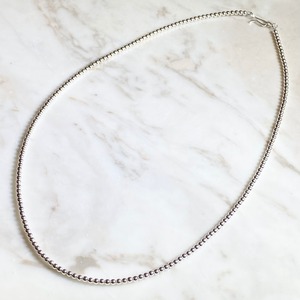 navajo silver beads necklace 55.5cm φ3mm