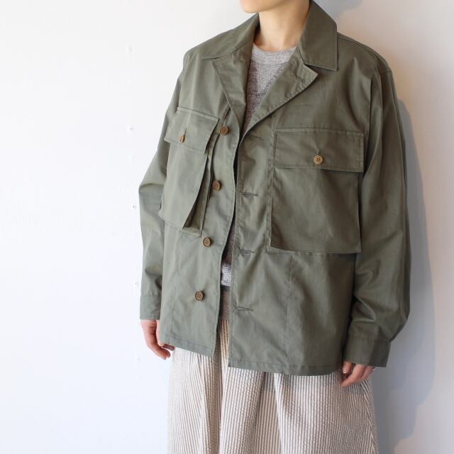HAVERSACK コットンリネンウェザーシャツジャケット （Khaki