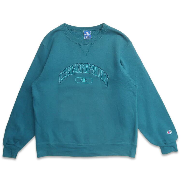 古着 90年代 USA製 チャンピオン Champion 青タグ ロゴ 刺繍