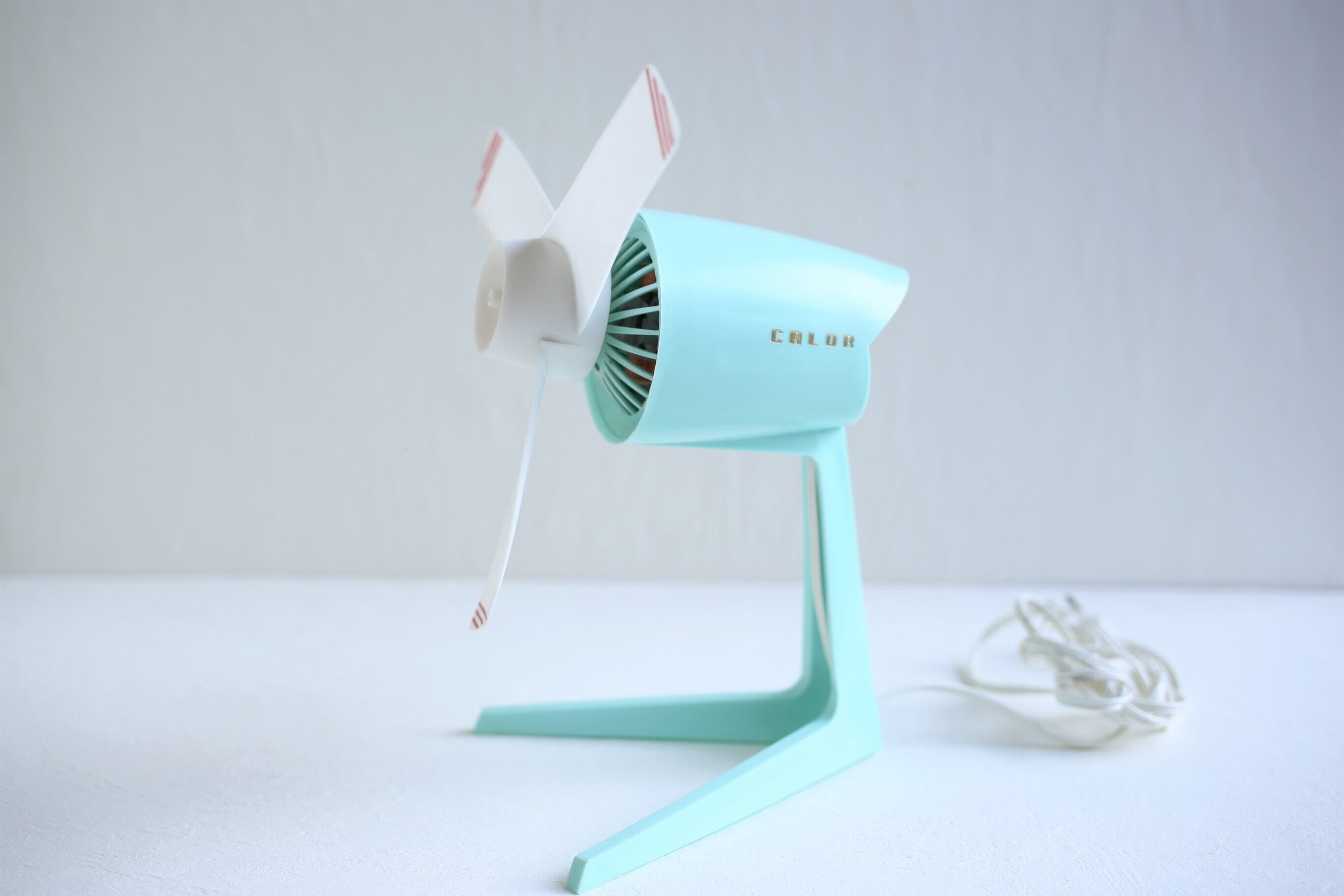 フランス アンティーク ヴィンテージ CALOR ミニ扇風機 (グリーン)N-01520