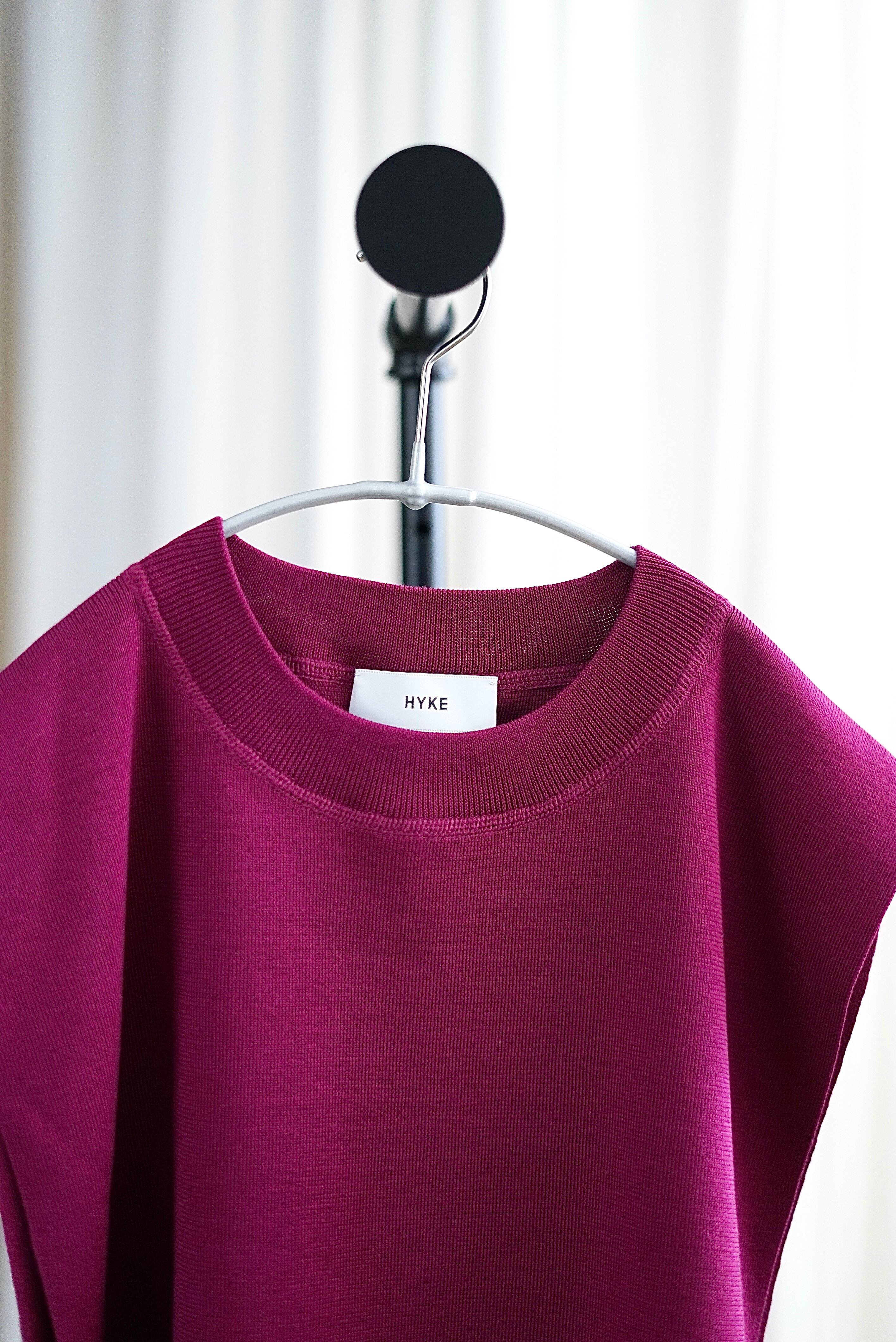 HYKE CROPPED TOP SWEATER PLUM新品未使用
