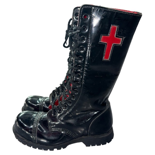 “UNDERGROUND” Cross Enamel Boots
