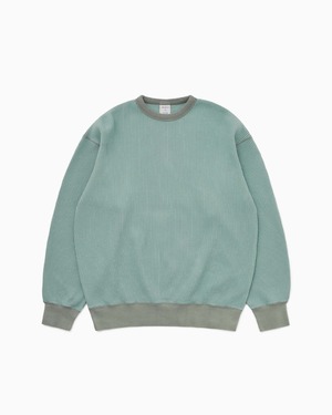 [Khakis] Waffle Crewneck Dusty Teal 正規品 韓国ブランド 韓国ファッション 韓国代行 カーキス 日本 店舗 (Khakis)