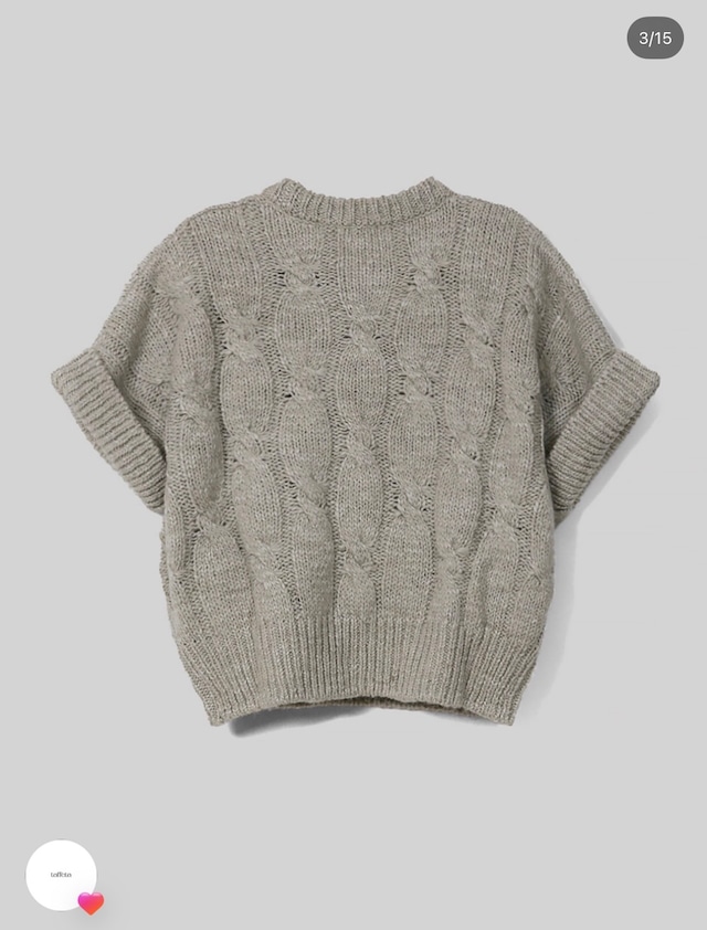 (予約) taffeta / Anna cable knit 2color