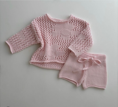 【即納】送料無料　BELLE & SUN Crochet Pullover / Cherry Blossom
