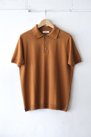 FUJITO Knit Polo 'Easy' Brown Gold,Lemon,Dark Navy,Dark Wine