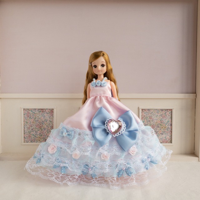 リカちゃんパーティドレス ピンク1 Dollkamiyu リカちゃんパーティドレス ピンク1 Dollkamiyu