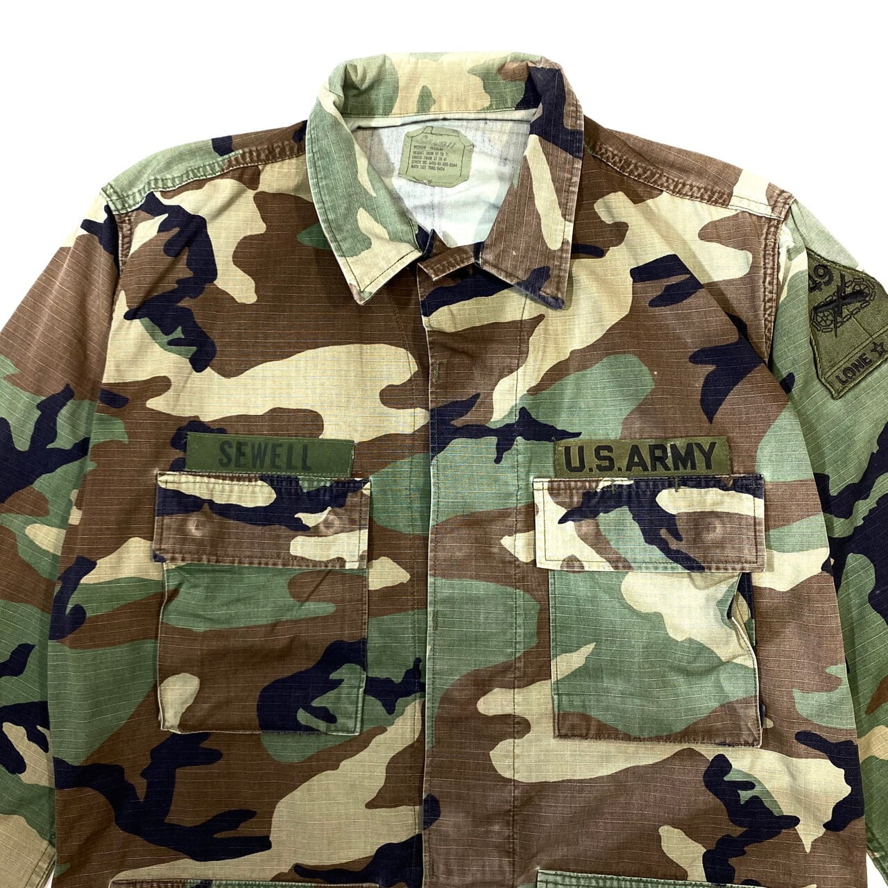 99年納品 米軍実品 U.S.ARMY ウッドランドカモ 迷彩 リップストップ B.D.U コンバットジャケット ミリタリーシャツ USA製  MEDIUM-REGULAR メンズM 90年代 ビンテージ ヴィンテージ 古着 【ミリタリージャケット】【WS2201】 | cave