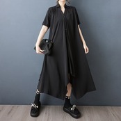 アシンメトリーヘムシャツドレス 30173