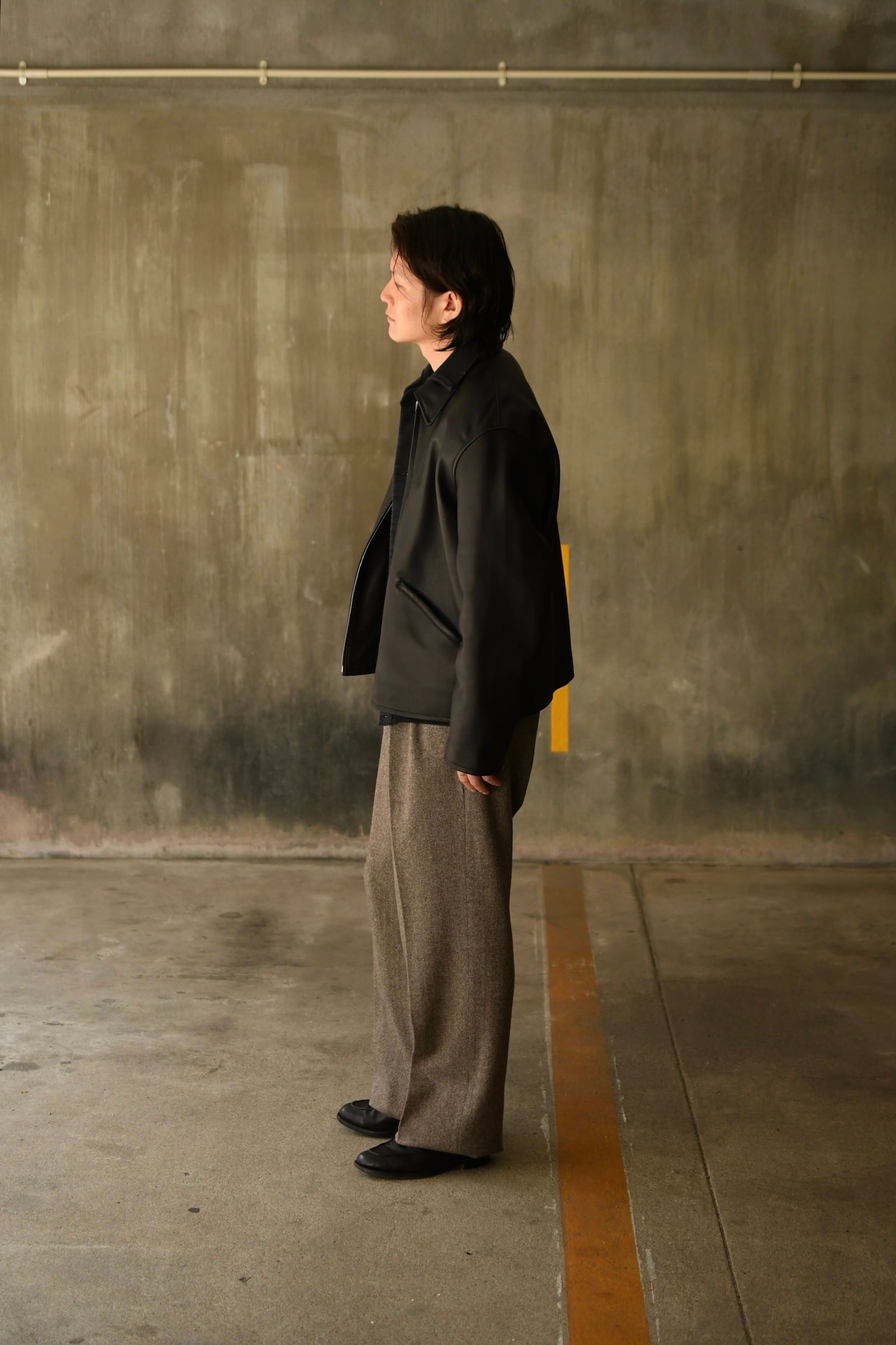 NEAT / Wool Herringbone Wide (BROWN × WHITE) | nariwai