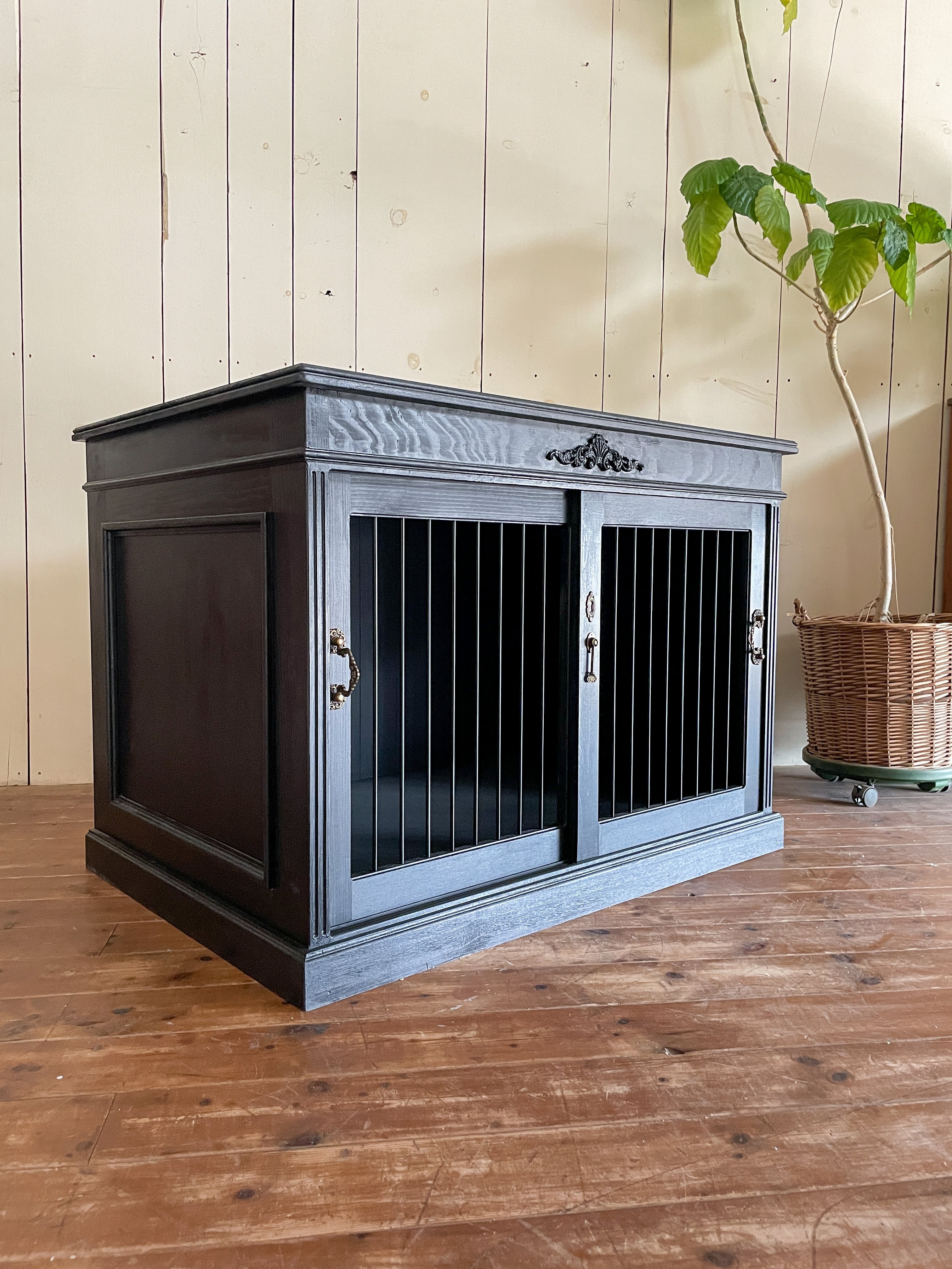 オーダーメイドドッグゲージ 1方柵・室内用犬小屋 （おしゃれな室内用