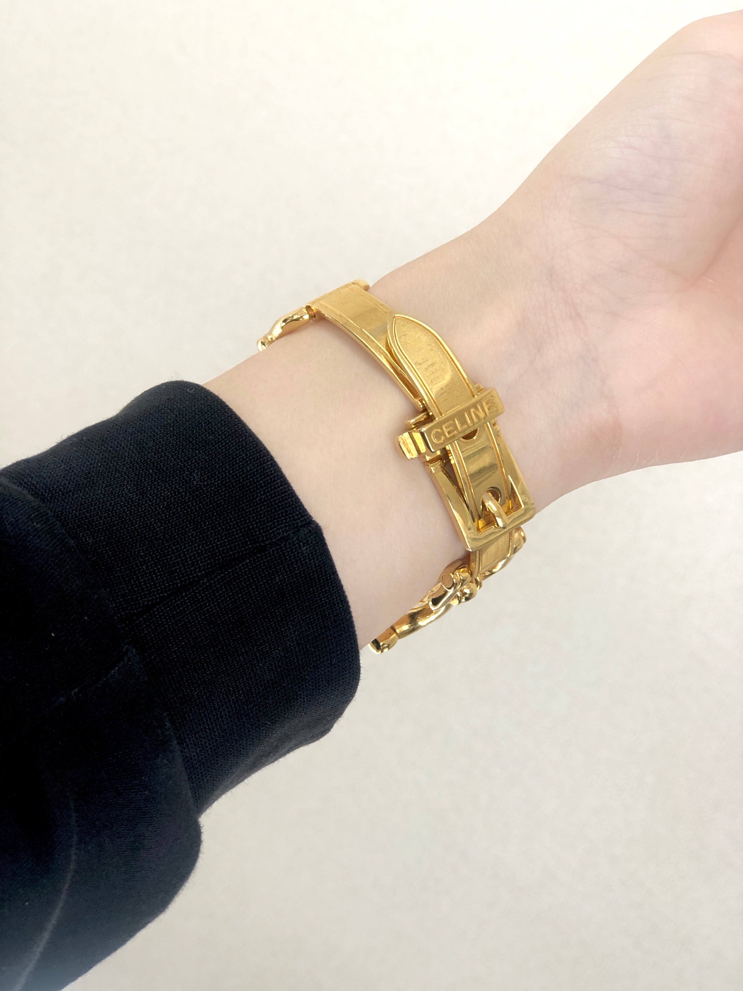 CELINE セリーヌ ホースビット ブレスレット ゴールド vintage CELINE セリーヌ ホースビット ブレスレット ゴールド vintage