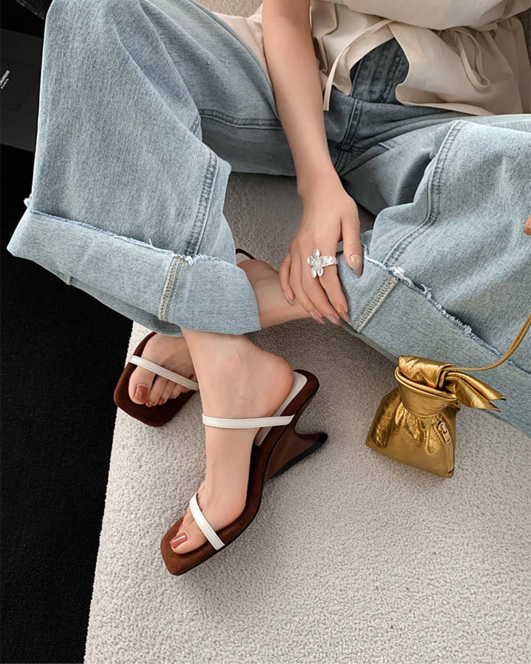 ウェッジヒールサンダル G25094