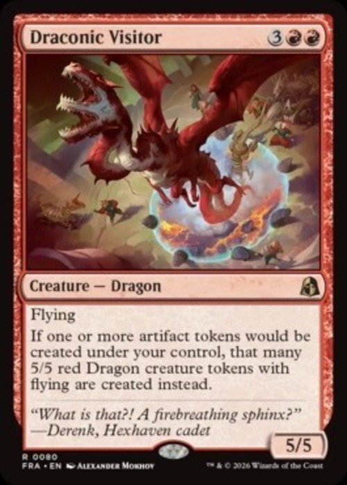 MTG《ドラゴンの訪問者/Draconic Visitor(FRA)》英語 の商品画像